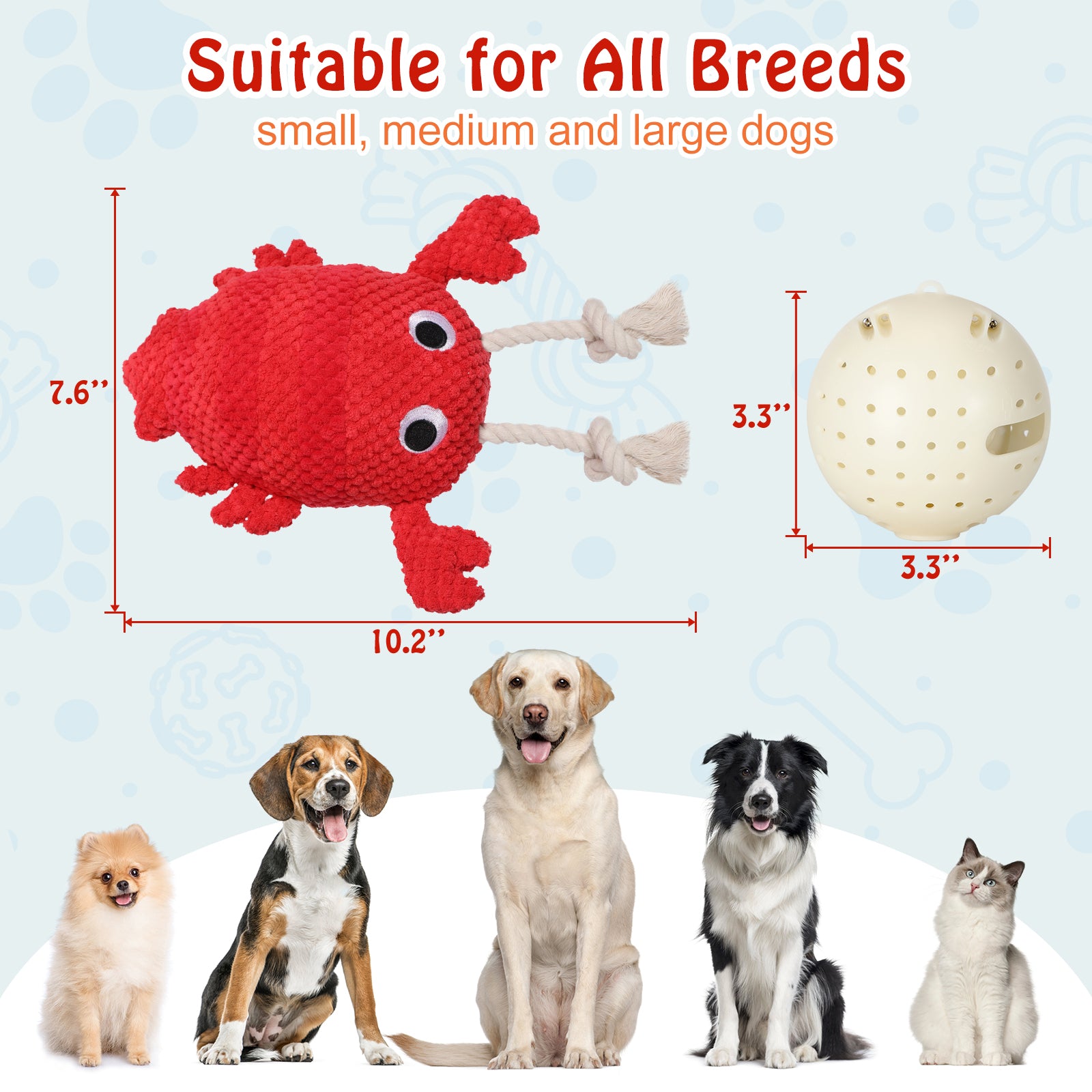 Lobster Bouncing Dog Toy Durable, Engaging Interactive Chew Toy Smart Dog Toy For Dogs of All Sizes