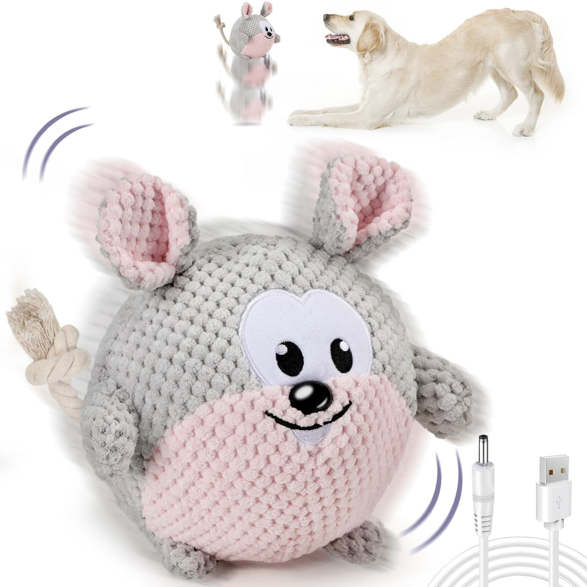 Interactive Mouse Dog Toy  Engaging, Durable & Safe Pet Toy for Chewing