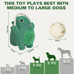 Interactive Dinosaur Dog Toy Durable, Engaging Chew Toy for Dogs of All Sizes